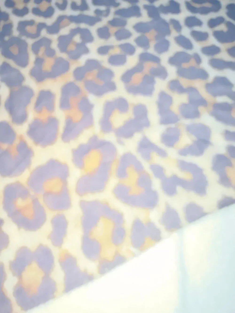Coach Womens Leopard Animal Print Scarf 64x21 Beige & Gray Lightweight